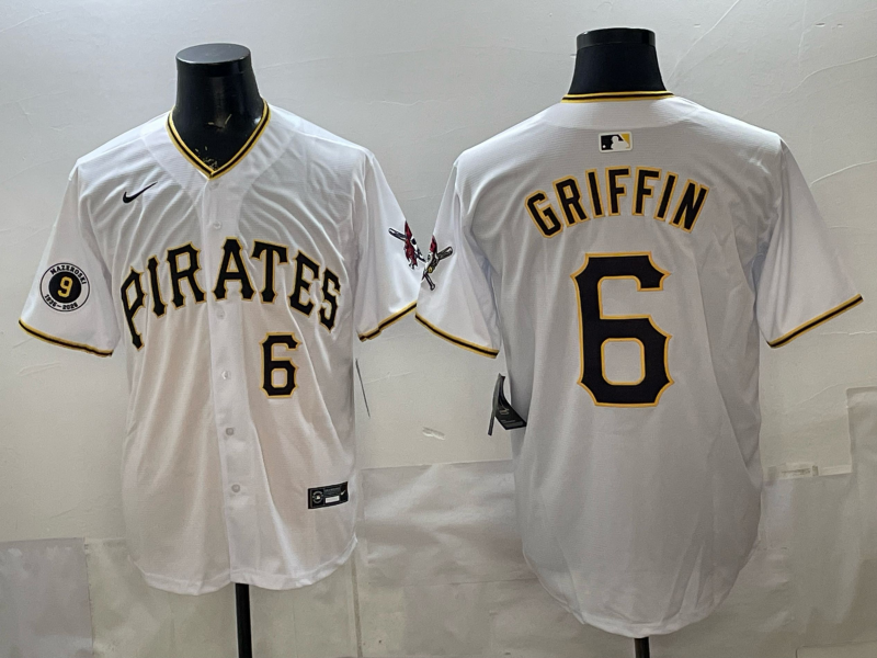 Men Pittsburgh Pirates #6 Griffin white Game 2026 Nike MLB Jersey 0401001->pittsburgh pirates->MLB Jersey